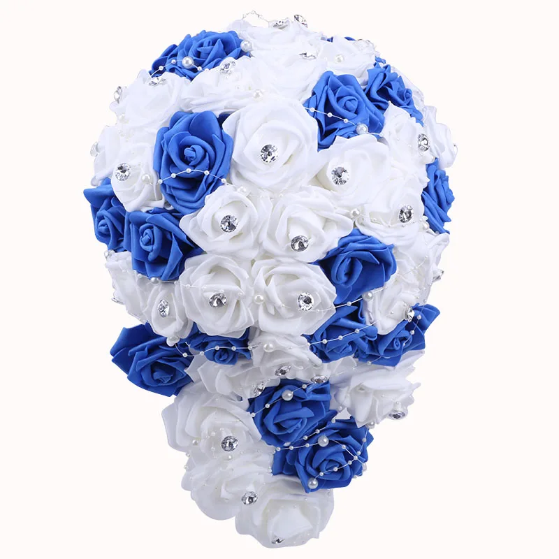 Marfim Rhinestone Bouquet de PE Espuma para