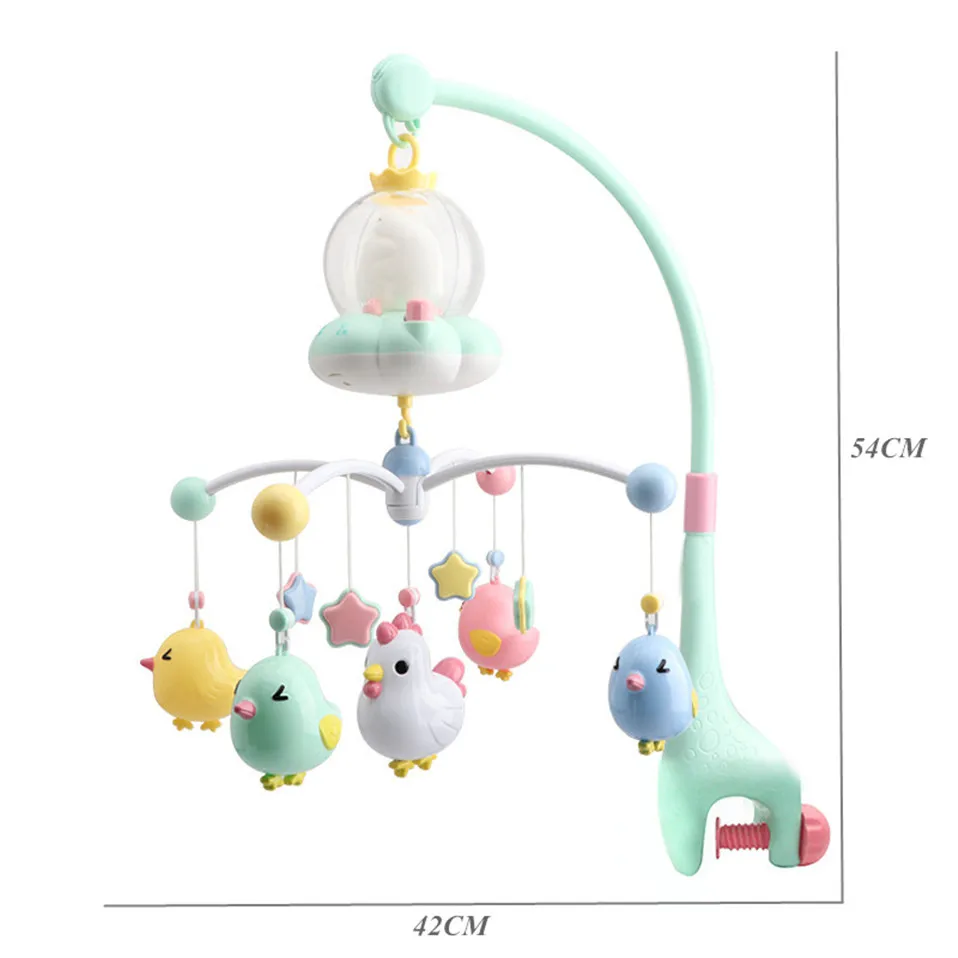 baby toys 0-12 month Touch dream bed bell newborn Rotating music rattles Crib moving bed appease toy detachable Cartoon pendant