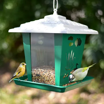 

Bird feeding supplies outdoor balcony parrot starling thrush automatic trough bird feeder ZP12191502