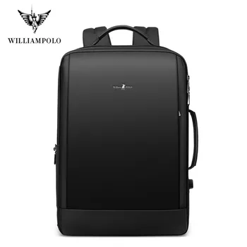 

Williampolo Men Backpack Expandable Weekend Travel Backpack Men Water Repellent Laptop Backpack Computer Back Pack Male Bagpack