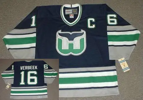 16 Pat Verbeek Hartford Whalers Ретро Возврат хоккейная Джерси Вышивка сшитая на заказ любое количество и имя
