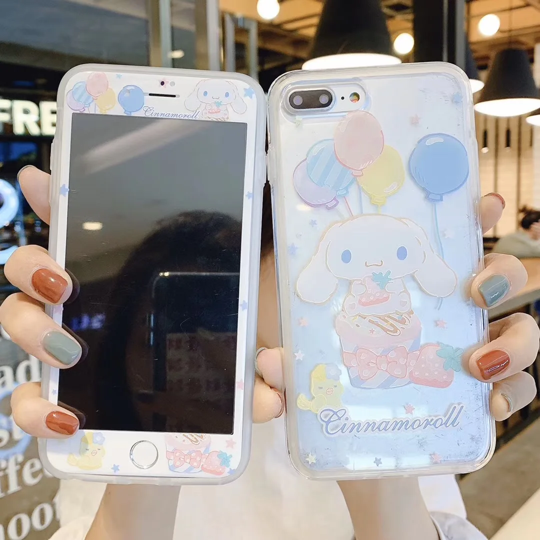 Милый мультяшный чехол для телефона Cinnamoroll baby Birthday Cake + экранная пленка iphone 7 8 6 s Plus