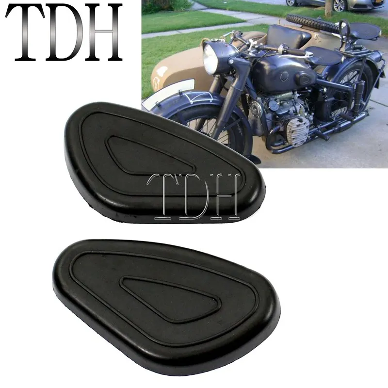 Черный Наколенник из каучуковой резины для zaundapp DB DS KS 750 Dnepr R12/R75/R51/R61/K750|Накладки и