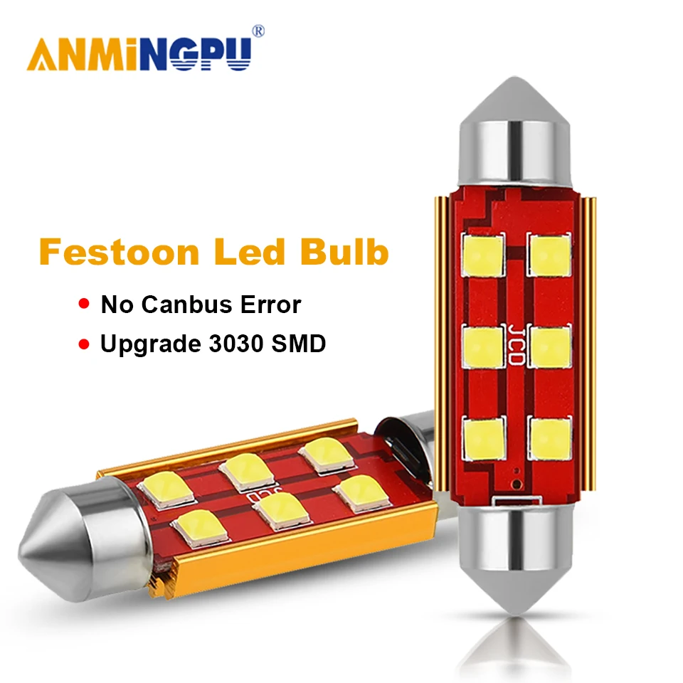 

ANMINGPU Signal Lamp C5W Led C10W Bulbs Festoon Led Canbus 31mm 36mm 39mm 41mm 3030SMD Interior Reading Lamps Dome Light 12V