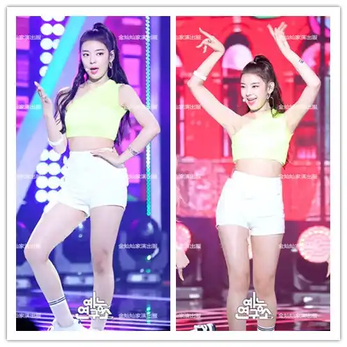 Kpop Itzy Jazz Stage Performance Korean Strapless Sleeveless Tshirt Tops White Sexy Slim High Waist Shorts Women 2 Piece Outfits Women S Sets Aliexpress
