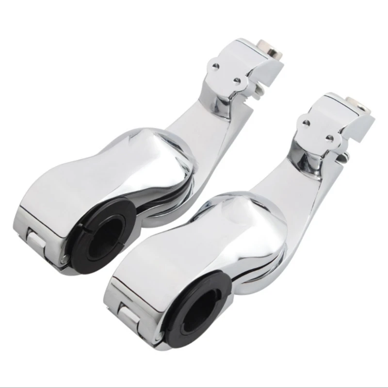 Footrests, Pedals & Pegs 1.25" 32mm Chrome Highway Short Angled Foot Peg Mount Kit For Harley