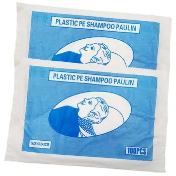 

2 Packs/100 Sheets Disposable Hair Dye Shawl Oil Cloth Hair Plastic Waterproof Mat Thicken Film for Adults Man Woman (Blue Packa