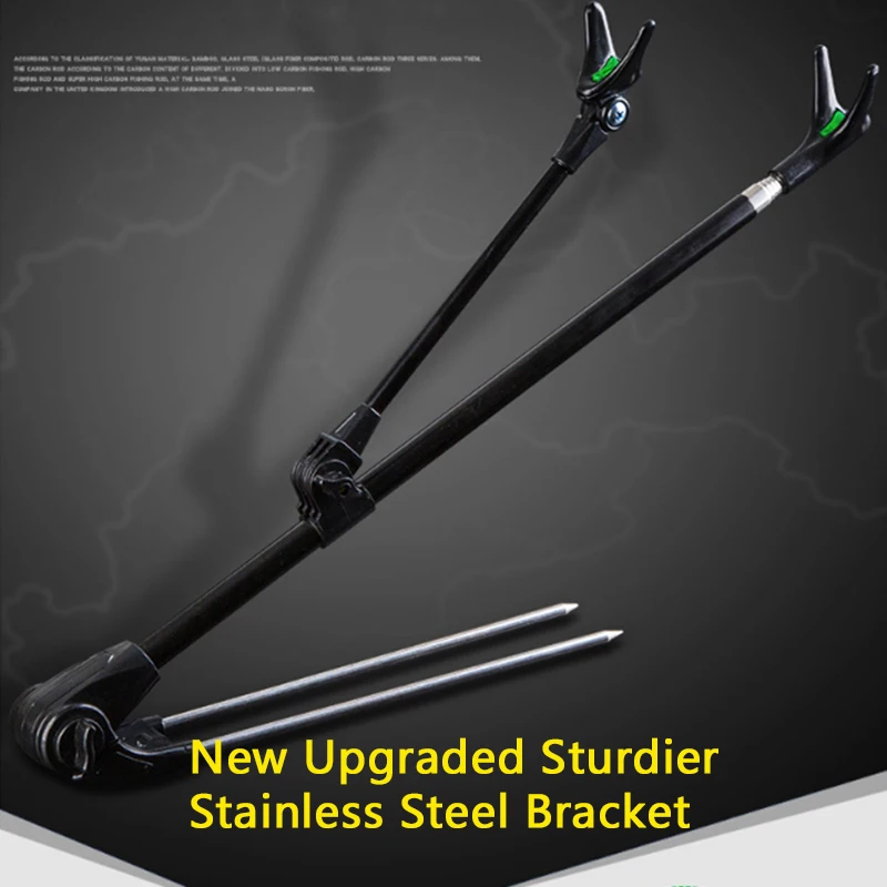 

11.7-2.1m Telescopic Fishing Bracket Rod Holder Bracket Support Stand Fishing Tool Foldable Angler Gadget For Pole