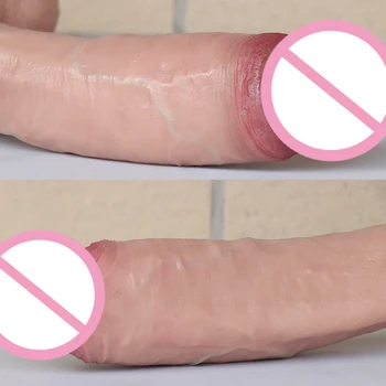 Realistic Huge Dildo Soft Big Penis Female G-spot Stimulator Couple Anal Sucker Masturbation Supplies Fucked Adult Toys Dildos 5