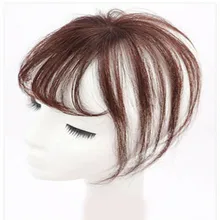 Ручной работы 3D воздушные челки шиньон тонкая бахрома парик Наращивание волос для женщин KG66