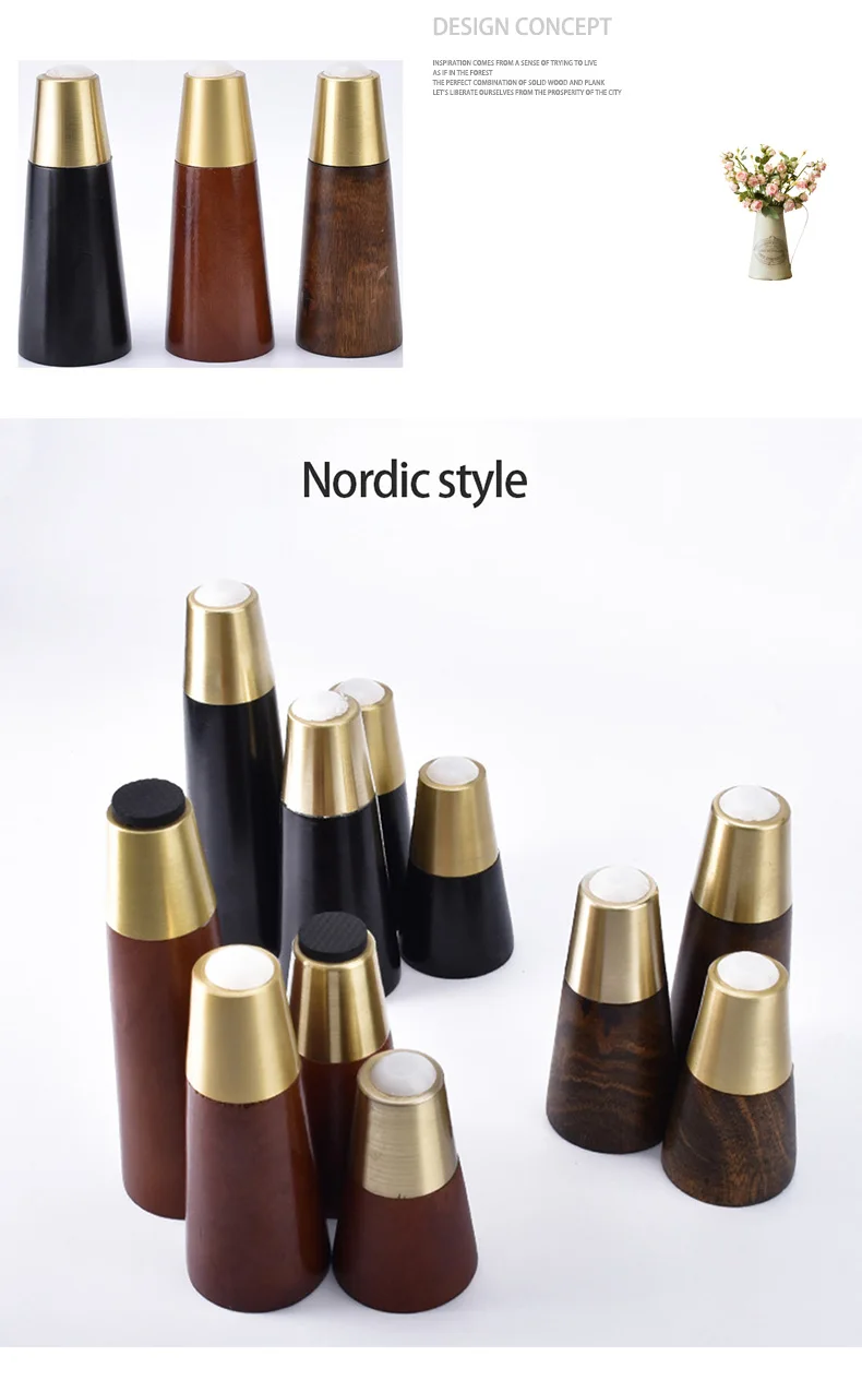 Description Picture 3 of item4pcs Solid Wood Table Legs for Furniture Wooden Metal Sofa Bed Chair Cabinet Support Hardware Replacement Luxury Dressers Desk