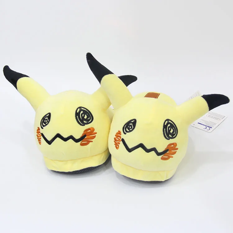 30 см 11 стиль аниме мультфильм пикачу Eevee Umbreon Sylveon Mudkip плюшевые домашние шлепанцы для взрослых домашняя зимняя обувь мягкие игрушки - Цвет: S