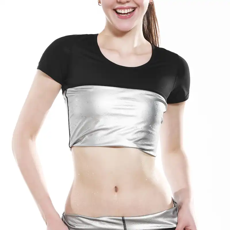 traje de Sauna camiseta de sudor p Moldeador de cuerpo para mujer 