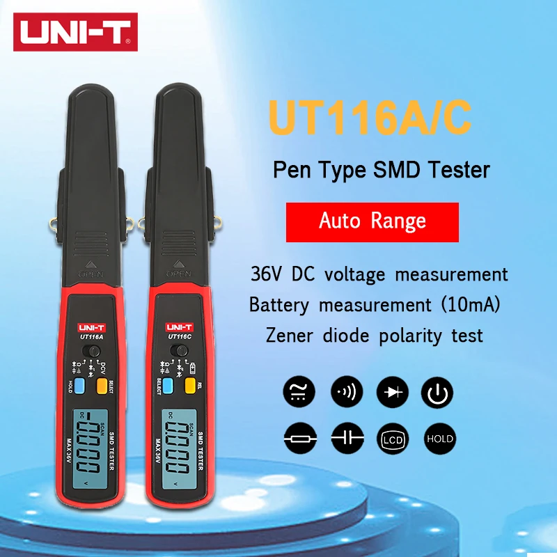 UNI T UT116A UT116C SMD multimetro LED diodos Zener Auto de la gama емкость diodo (RCD) DCV contin|Мультиметры| |
