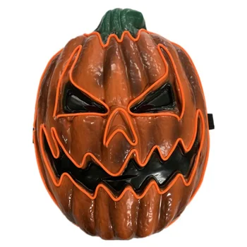 

Halloween Pumpkin EL Glowing Mask LED Night Light Terrorist Cold Light Mask Bar Party EL Lamp Mask Festival Party Decoration