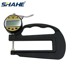 SHAHE 0,01 мм 25 мм Цифровой Толщиномер измерения толщины металла кожаная пленка Толщиномер цифровой толщиномер