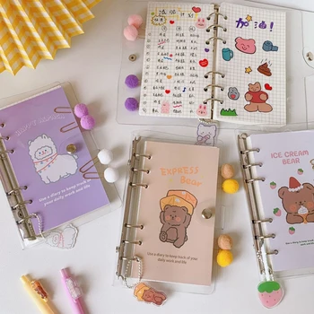 

2020 New Cartoon A6 Loose Leaf Notebook Binder Planner Diary Journal Agenda Clip Stickers
