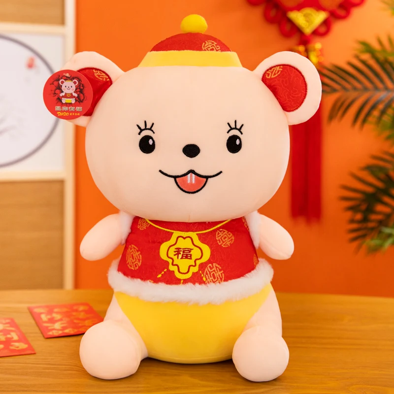 Candice guo плюшевая игрушка мягкая кукла Зодиак китайский год удача Мышь Крыса Бог принесет удачу ребенок подарок на день рождения 1 шт