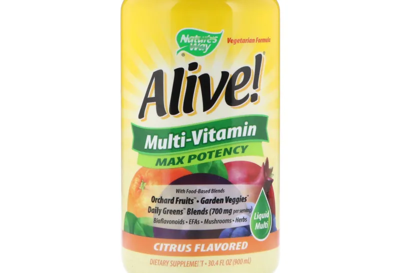 

Alive! liquid multivitamin, most powerful, citrus flavor, (900ml)