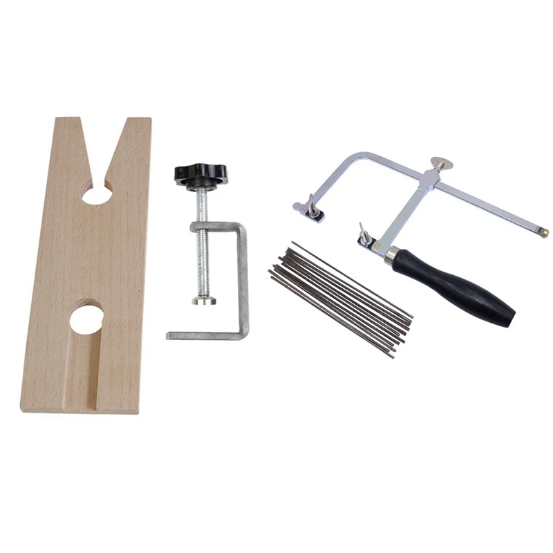 1 Set 3-In-1 Professional Jeweler's Saw Set Jewelry Tools Saw Frame 144  Blades Wooden Pin Clamp Wood Metal Jewelry Toos