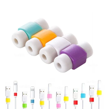 

Silicone USB Cable Protector Earphone Wire Cord Protection Cover Data Charger line Protective Sleeve For Apple iphone Samsung