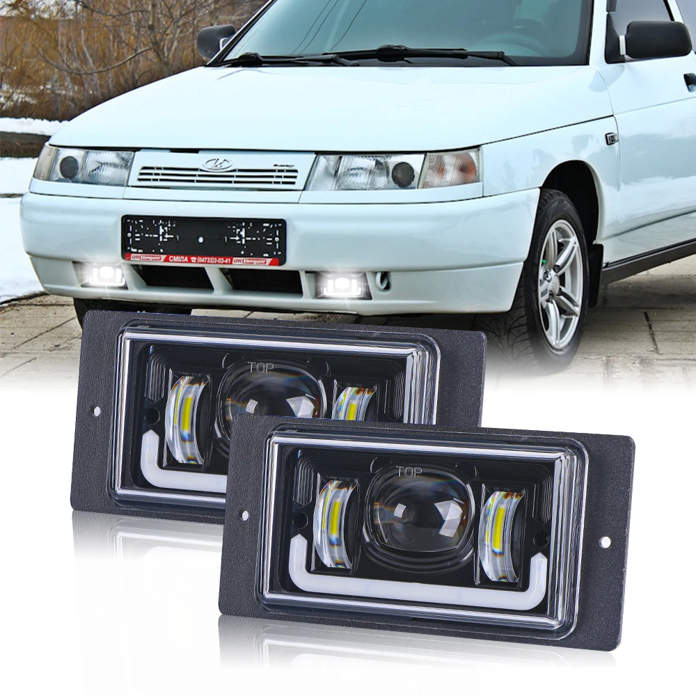 12v Led Headlight For Lada Niva 4x4 1995+ Daytime Running Lights Turn Signal Lad