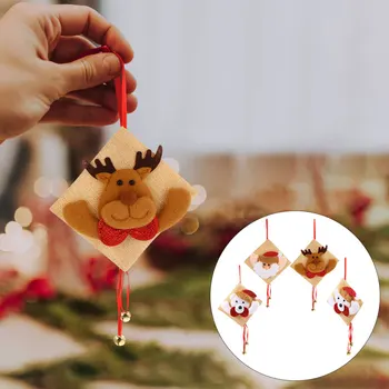 

4pcs Creative Christmas Linen Old Man Snowman Christmas Tree Decoration Pendant