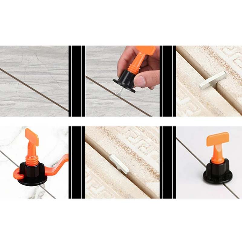Reusable Tile Leveling System 100Pcs Wall Floor Leveler Spacers Tile Laying Anti Lippage System Bricklayer Tools