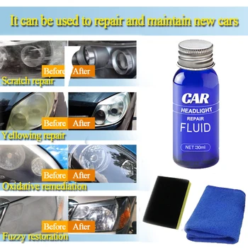

New Car Headlight Cover Len Restorer Repair Liquid Polish Cleaning Accessories Cleaning Tools Headlight Repair Polish