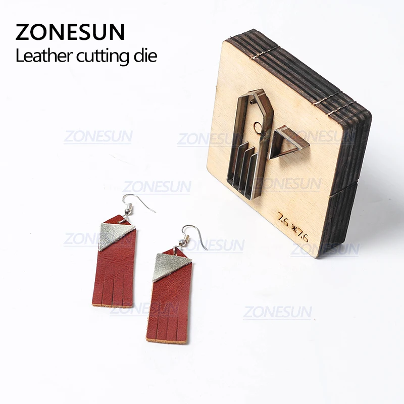 ZONESUN H5 DIY Custom Cutter кожаные серьги для резки высечки кожи серьги для стального правила высечки машины пресс-инструменты