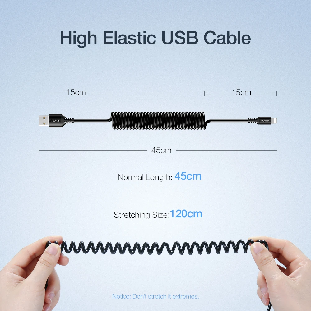 RAXFLY Dehnbar Micro USB Typ C Kabel Für iPhone 11 Pro 7 8 Frühling Typ-C Handy Ladegerät kabel Cab