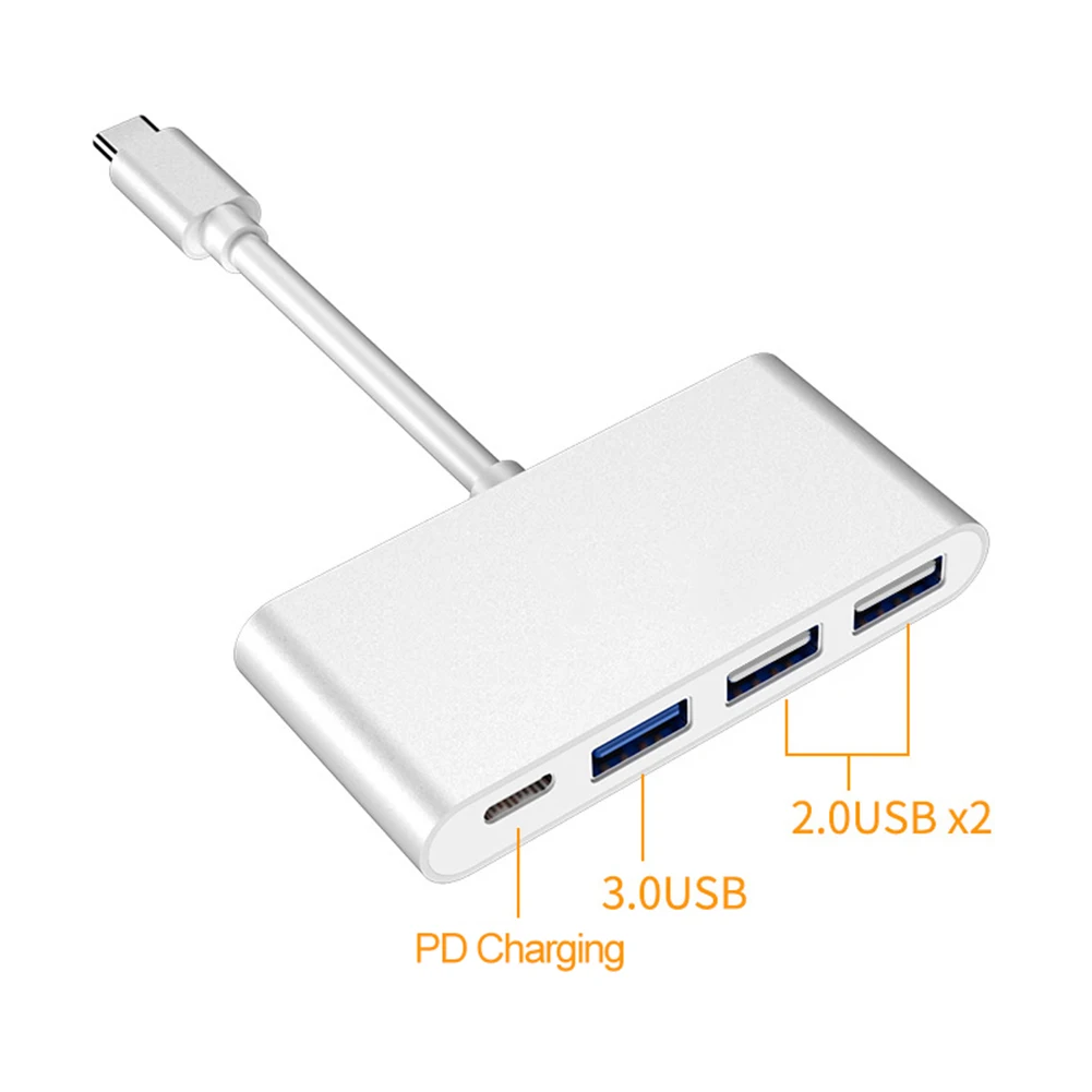 USB C концентратор 4 в 1 type-C к USB 2,0 3,0 конвертер адаптер концентратор USB кабель для MacBookpro сплиттер 3 порта концентратор