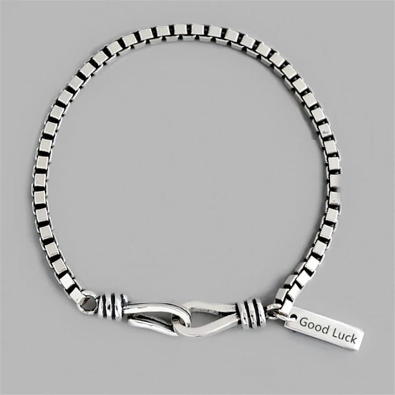 Punk Rock Promotion And Offers Charms For Bracelets Thick Box Chain Good Luck Letter Wristbands Female Wholesale Jewelry | Украшения и
