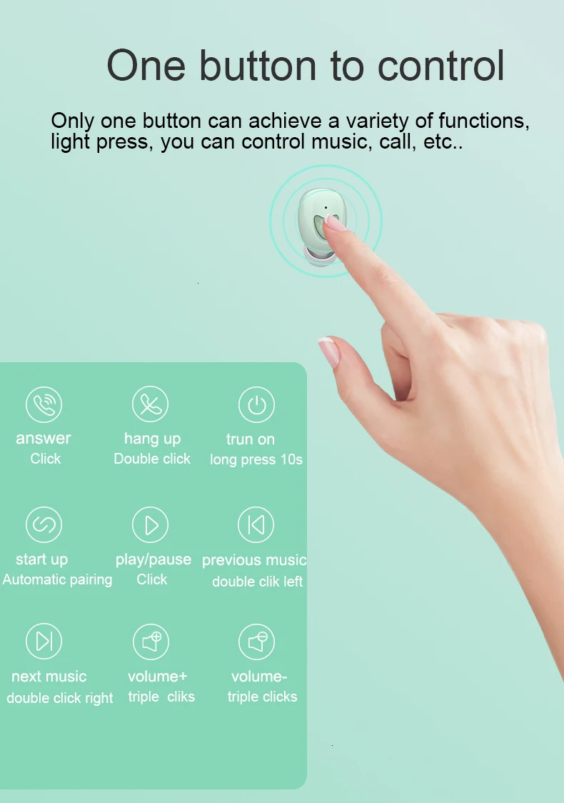 TW10 Wireless Bluetooth Earphone 3D Stereo HIFI Sound Earbuds With Microphone For All Smart Phone Sports Headset Charger Box