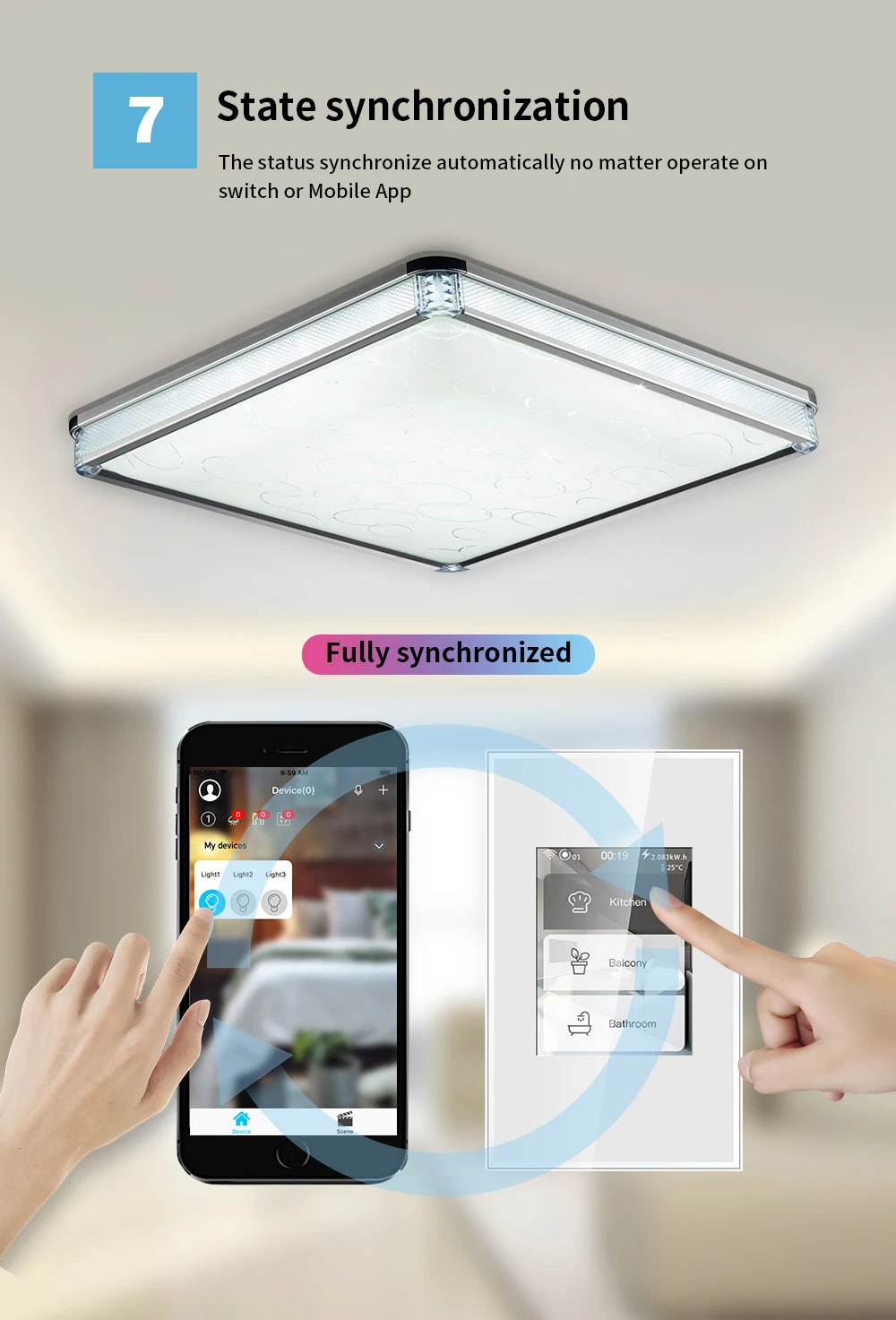 Homekit WiFi Smart LCD Light Switch Curtain Switch US Touch Wall Light Switch Al