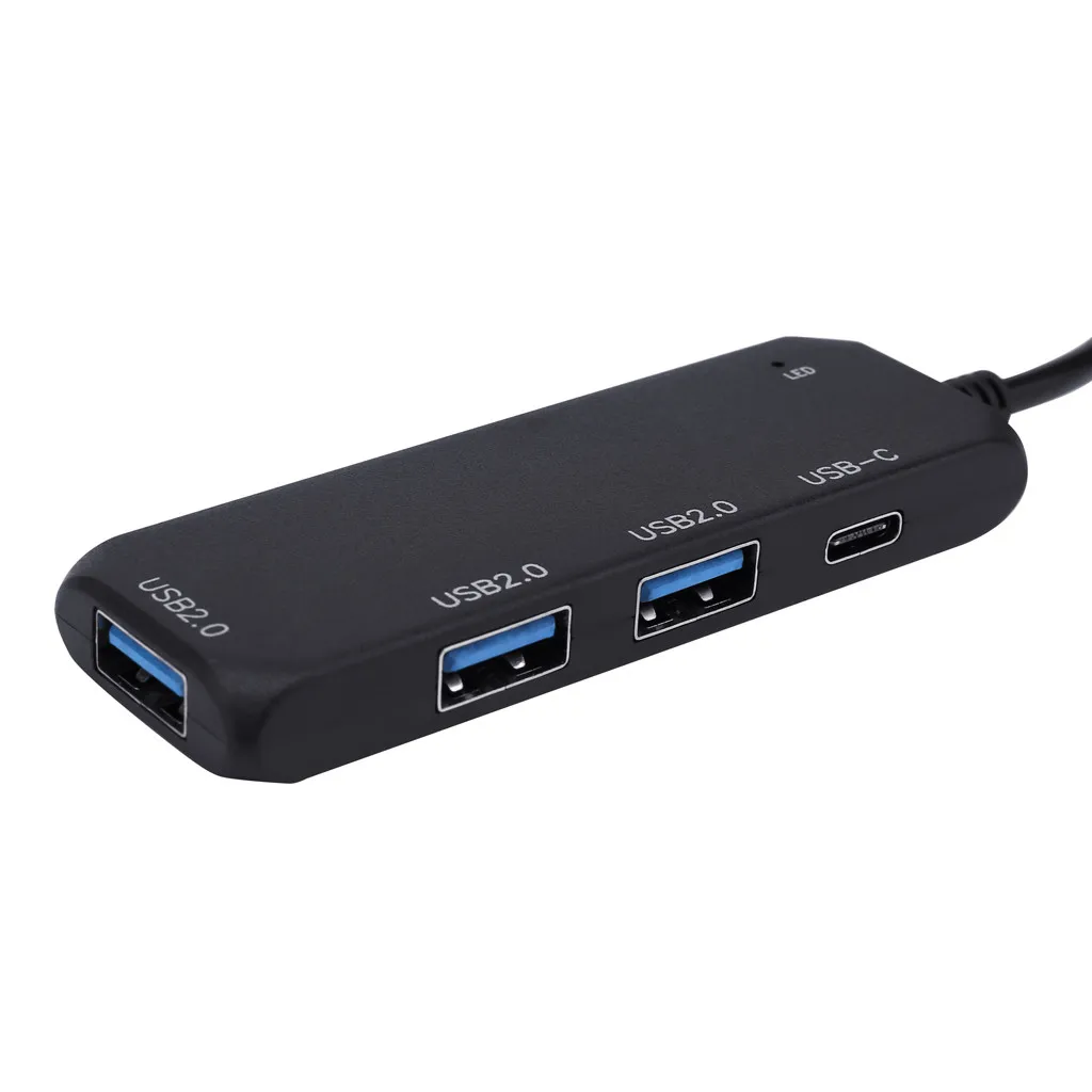 Ouhaobin USB2.0 концентратор чип 4-Порты и разъёмы концентратор для компьютера USB ЗУ для мобильного телефона с 1 Порты и разъёмы Тип-C