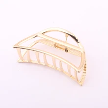 Металлический Краб для волос, полые геометрические заколки для волос, золотые заколки для свадьбы, трендовые зажимы для волос в стиле панк, конский хвост