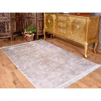 

Latex Anti-Slip Soles Digital Print Velvet Carpet Clear Cream 80x150 cm