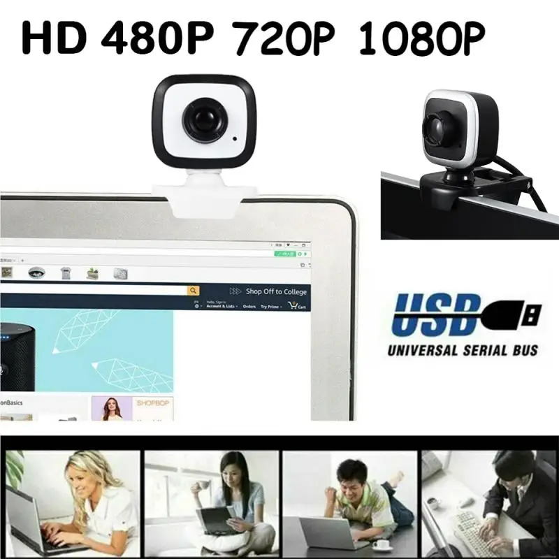 HD 1080P/720P/480P ПК ноутбук мини компьютер камера Веб видео вызов веб двойной микрофон