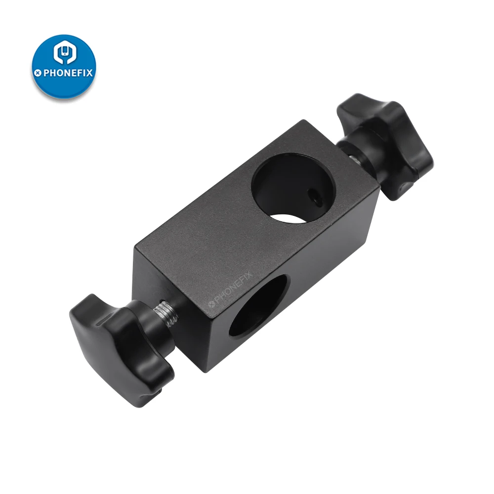 Diameter 25mm Multi-axis 360 Degree Adjustment Metal Arm Bracket For Stereo Microscope Single Arm Rotating Connection Adapter