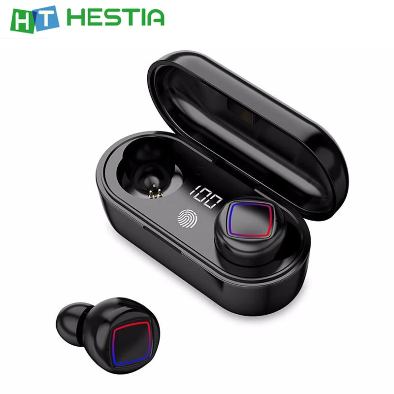 

HMB11 Touch Control TWS True 5.0 Bluetooth Earphone Finger print LED Wireless Bleutooth Ear Buds Noise Cancelling fone de ouvido
