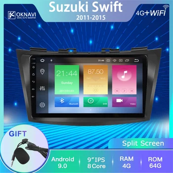 

OKNAVI For Suzuki Swift SX4 Grand Vitara 2010-2017 Car Radio GPS Navigation Multimedia Stereo Player Android 9.0 Suppoert Camera