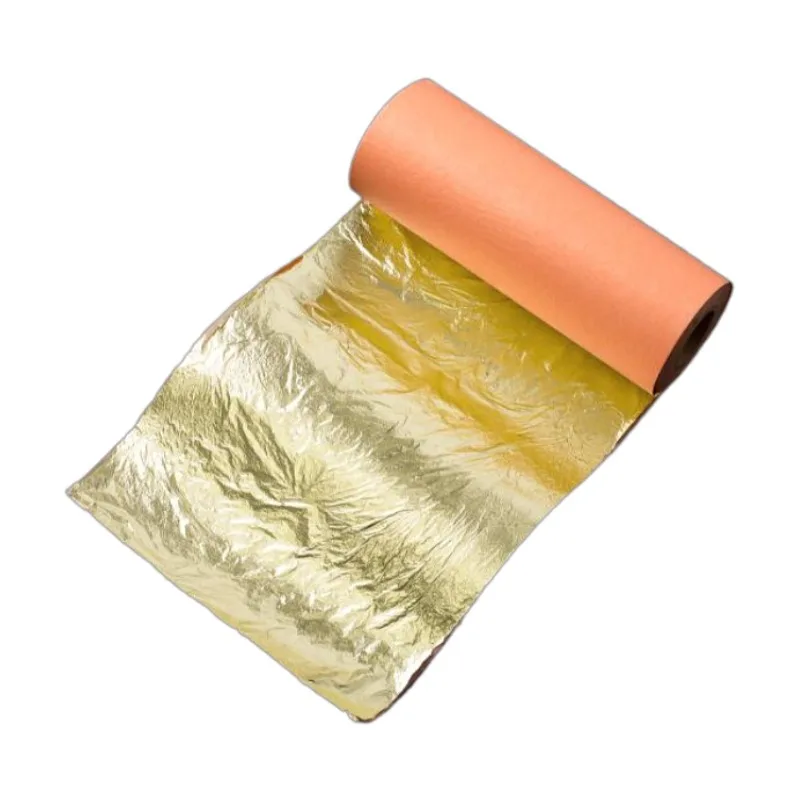 1 Roll of Imitation Gold Foil Paper Copper Leaf Sheet 15 cm Width 50