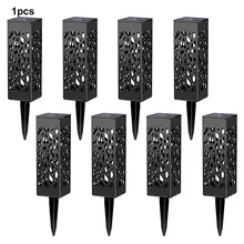 Солнечные газонные лампы садовые пейзаж двора свет Ip44 водонепроницаемый путь точечная лампа полый светодиод