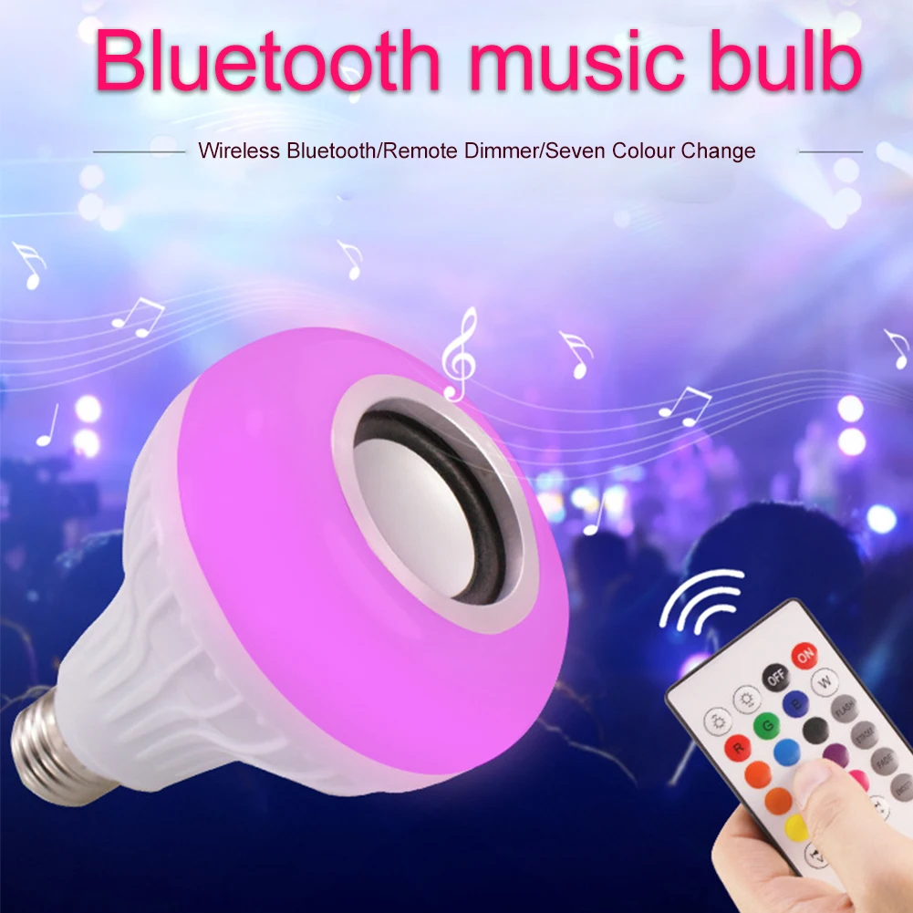 Легко наносить домашний барный счетчик прочный Bluetooth Led Изменение цвета многоцелевой пульт дистанционного управления декоративный отель музыка лампочка