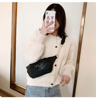 

Women's Retro GIRL'S Canvas Waist Pack Solid Color Chest Pack