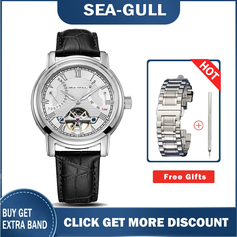 

Seagull Watch men 819.625 Automatic Mechanical Watch for Men Atieno business with fly wheel