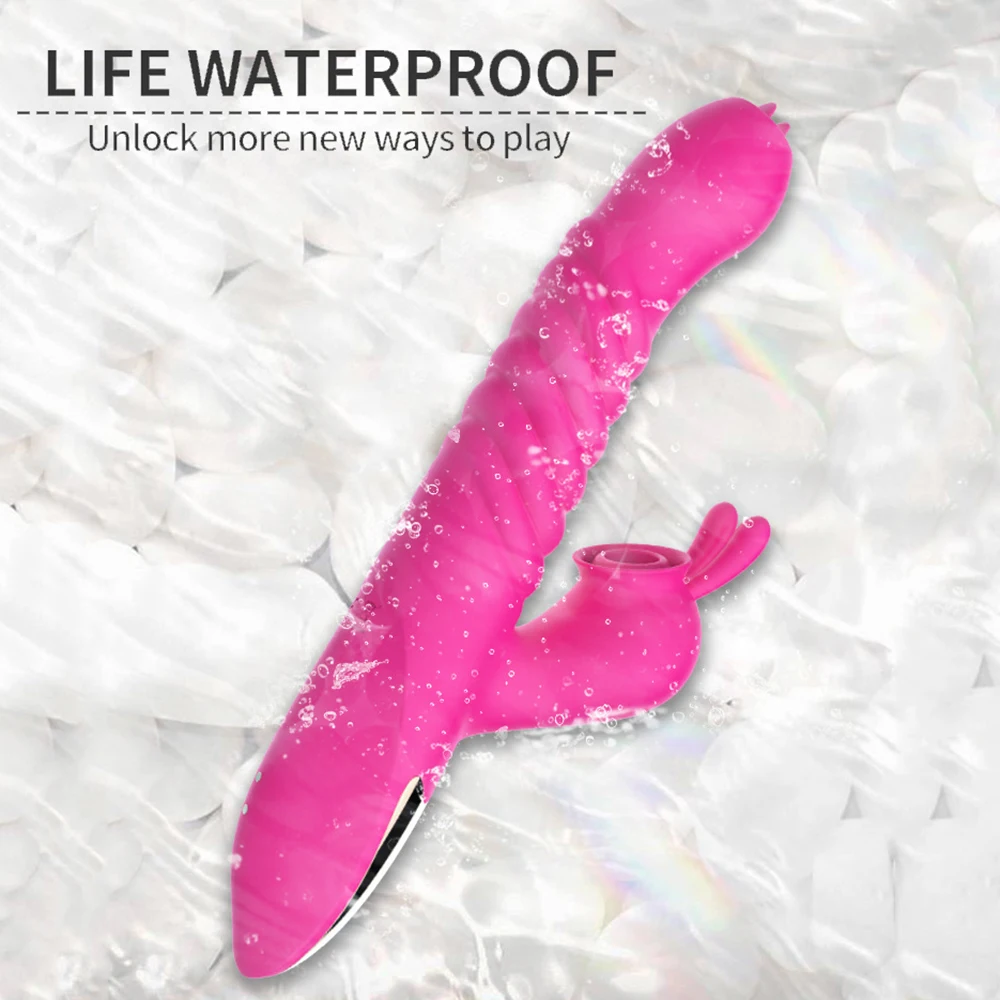 Double Tongue Rabbit Vibrator For Couples Sex Pleasure Toy_voghion.com