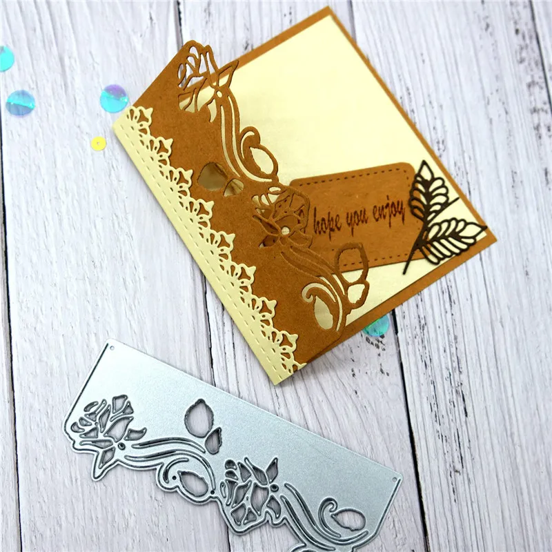 

GJCrafts Flower Edge Lace Dies Metal Cutting Dies New 2019 for Card Making Scrapbooking Embossing Frame Dies Craft Dies