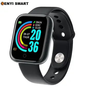 

Y68 color screen heart rate call information reminder sports pedometer smart watch
